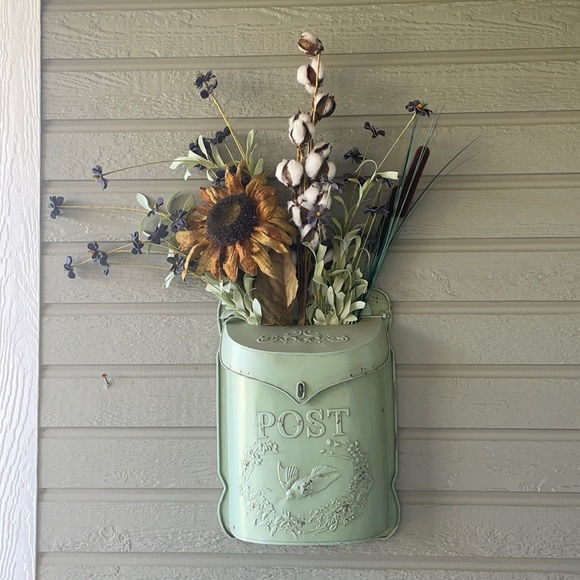 Other - Distressed Embossed Tin Letter Box